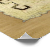 AZTEC Huitzilopochti Folk Art Motif Poster (Hoek)