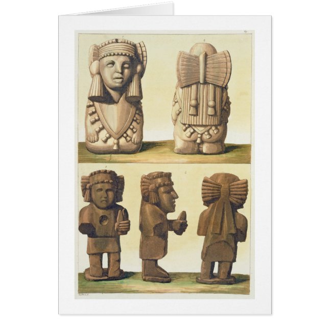 Aztec Idols, Mexico (kleurenlithograaf) (Voorkant)
