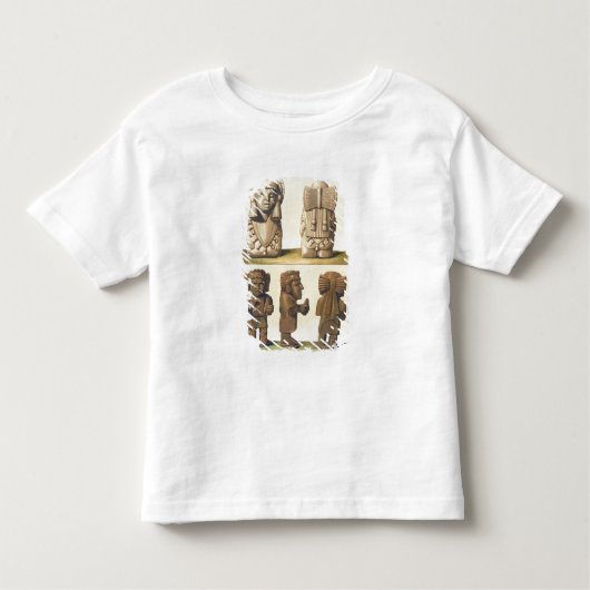 Aztec Idols, Mexico (kleurenlithograaf) Kinder Shirts (Voorkant)
