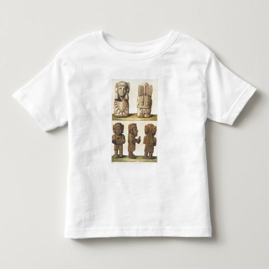Aztec Idols, Mexico (kleurenlithograaf) Kinder Shirts (Voorkant)