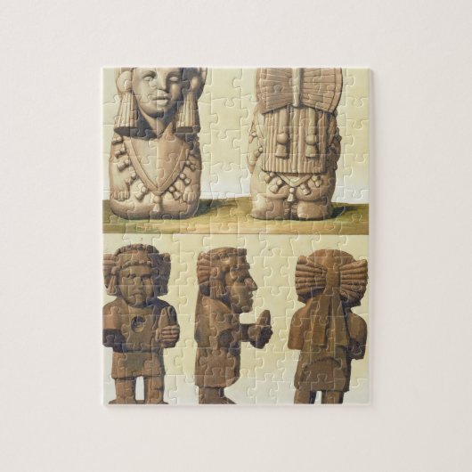 Aztec Idols, Mexico (kleurenlithograaf) Legpuzzel (Verticaal)