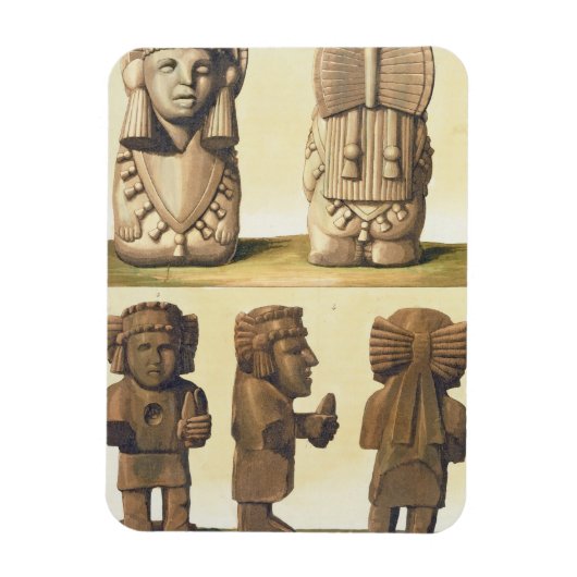 Aztec Idols, Mexico (kleurenlithograaf) Magneet (Verticaal)