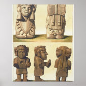 Aztec Idols, Mexico (kleurenlithograaf) Poster (Voorkant)