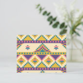 Aztec in Paars Briefkaart (Staand voorkant)