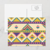 Aztec in Paars Briefkaart (Voorkant / Achterkant)