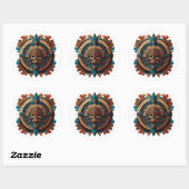 Aztec, Inca en Maya Ancient Symbool Ronde Sticker (Vel)