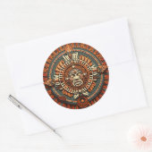 Aztec, Inca en Maya Ancient Symbool Ronde Sticker (Envelop)