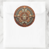 Aztec, Inca en Maya Ancient Symbool Ronde Sticker (Tas)
