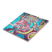 Aztec Indian Mayan tempel High Priest relief teile Tegeltje (Zijkant)