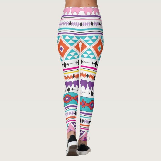 Aztec Indian Southwestern Pattern Leggings (Achterkant)