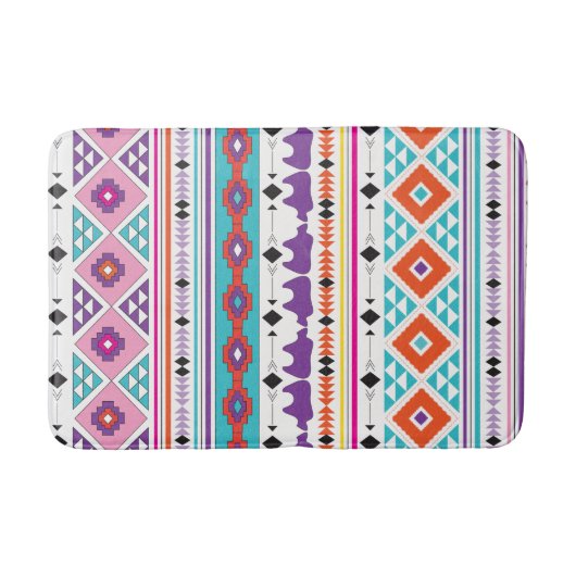 Aztec Indian Tribal Pattern Geometric Bath Mats Badmat (Voorkant)