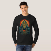 Aztec Inka Maya Mystic Jungle Temple Pyramid Graph T-shirt (Voorkant volledig)