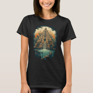 Aztec Inka Maya Mystic Oerwoud Temple Pyramid Grap T-shirt