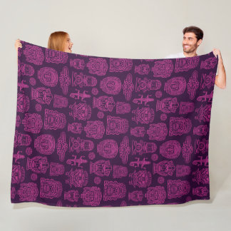 Aztec Inspired Pink Pattern Fleece Deken