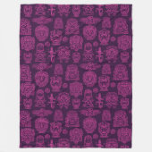 Aztec Inspired Pink Pattern Fleece Deken (Voorkant)