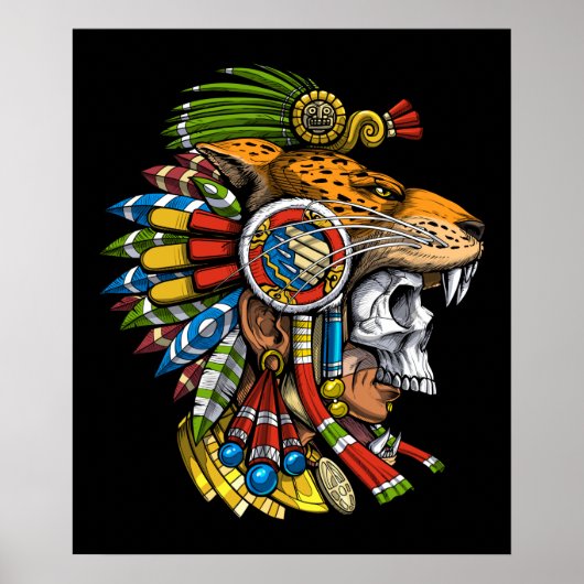 Aztec Jaguar Mask Poster (Voorkant)