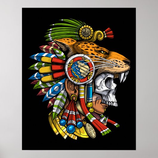 Aztec Jaguar Mask Poster (Voorkant)