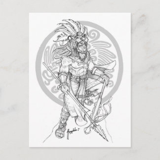 Aztec Jaguar Warrior Briefkaart