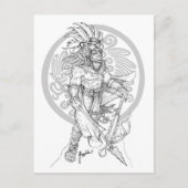 Aztec Jaguar Warrior Briefkaart (Voorkant)