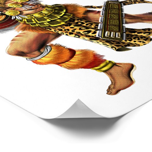 Aztec Jaguar Warrior Poster (Hoek)