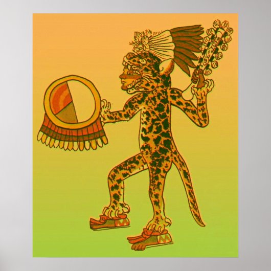 Aztec Jaguar Warrior Poster (Voorkant)