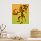 Aztec Jaguar Warrior Poster (Keuken)