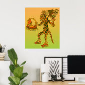 Aztec Jaguar Warrior Poster (Thuiskantoor)