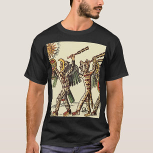 Aztec Jaguar Warriors Mexico Mexicaanse geschieden T-shirt