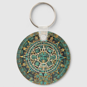 Aztec kalender in detail sleutelhanger