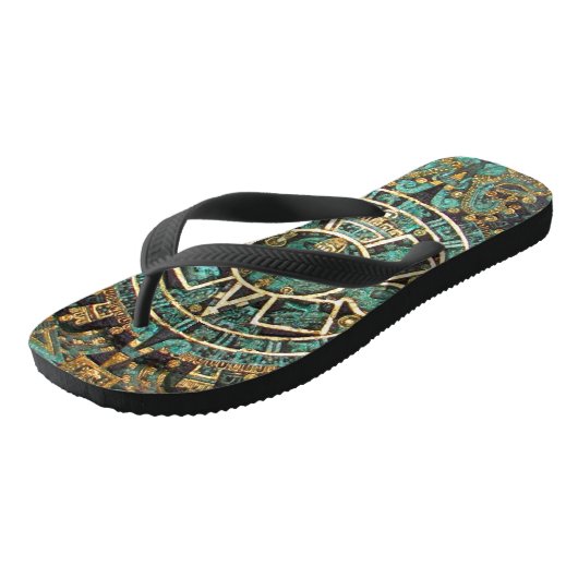 Aztec-kalender Teenslippers (Schuin)