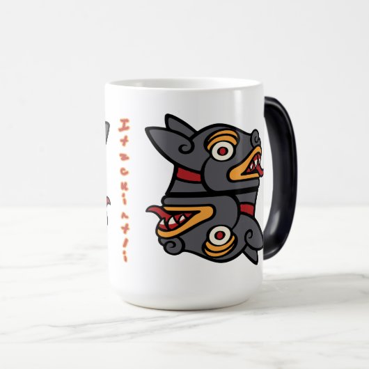 Aztec Kalenderdag 10 - Itzcuintli Magische Mok (Voorkant rechts)