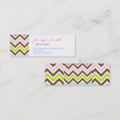 Aztec-kleuren - Chic Chevron Zigzag Pattern Mini Visitekaartje (Voorkant / Achterkant)