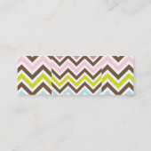 Aztec-kleuren - Chic Chevron Zigzag Pattern Mini Visitekaartje (Achterkant)