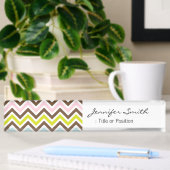 Aztec-kleuren - Chic Chevron Zigzag Pattern Naambordje