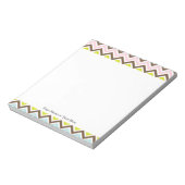 Aztec-kleuren - Chic Chevron Zigzag Pattern Notitieblok (Linkerzijde)