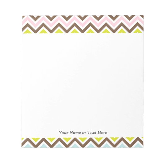 Aztec-kleuren - Chic Chevron Zigzag Pattern Notitieblok (Voorkant)
