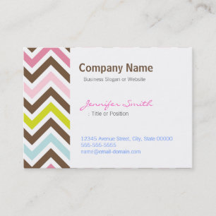 Aztec-kleuren - Chic Chevron Zigzag Pattern Visitekaartje