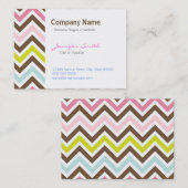 Aztec-kleuren - Chic Chevron Zigzag Pattern Visitekaartje (Voorkant / Achterkant)
