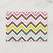 Aztec-kleuren - Chic Chevron Zigzag Pattern Visitekaartje (Achterkant)