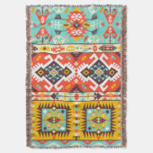 Aztec-kleurige mode naadloos patroon deken (Voorkant Verticaal)