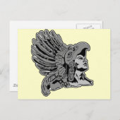 aztec-krijger briefkaart (Voorkant / Achterkant)