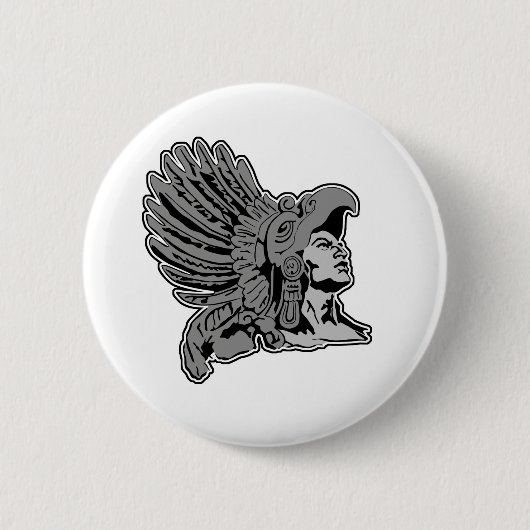 aztec-krijger ronde button 5,7 cm (Voorkant)