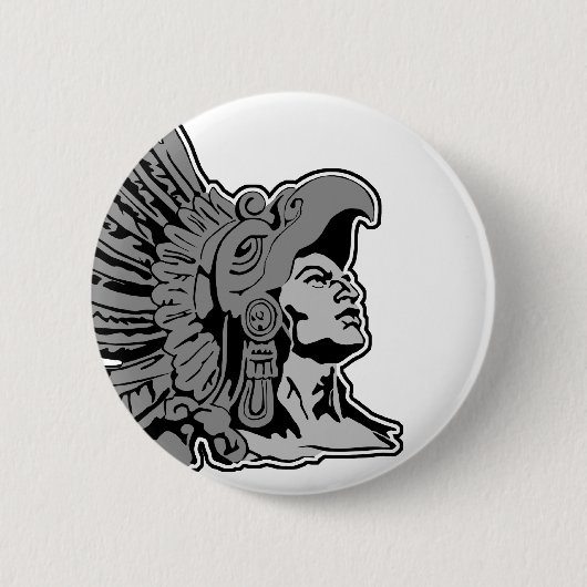 aztec-krijger ronde button 5,7 cm (Voorkant)