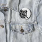 aztec-krijger ronde button 5,7 cm (In situ)