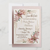 Aztec Lilly bruiloft Save The Date (Voorkant)