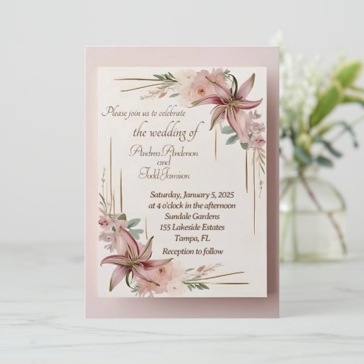 Aztec Lilly Kaart (Staand voorkant)