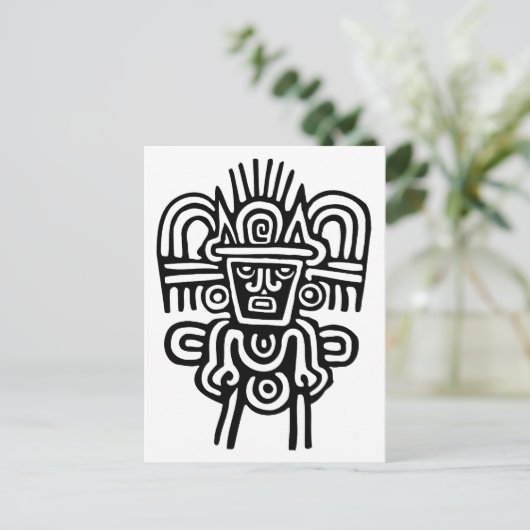 Aztec Man Briefkaart (Staand voorkant)