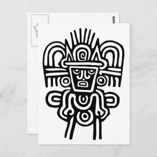 Aztec Man Briefkaart (Voorkant / Achterkant)
