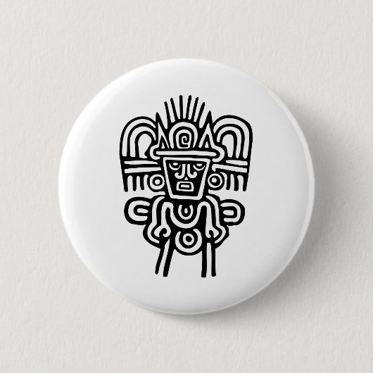Aztec Man Ronde Button 5,7 Cm (Voorkant)