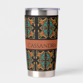 Aztec Mandala Gepersonaliseerd Geïsoleerde Drinkbeker (Links)